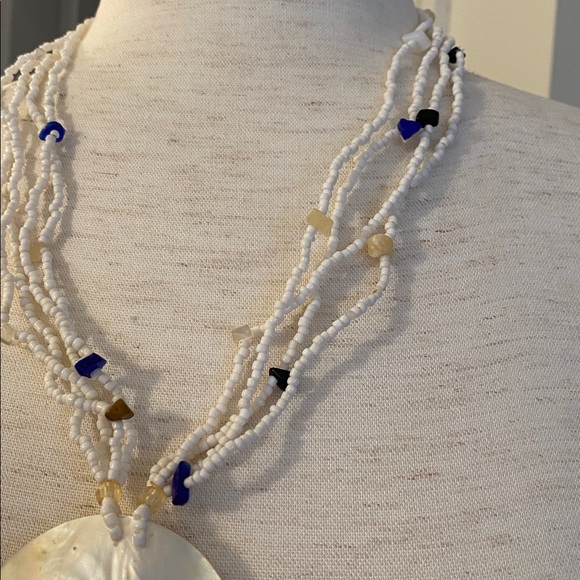 Multi-Strand Shell Pendant Necklace - Picture 5 of 6